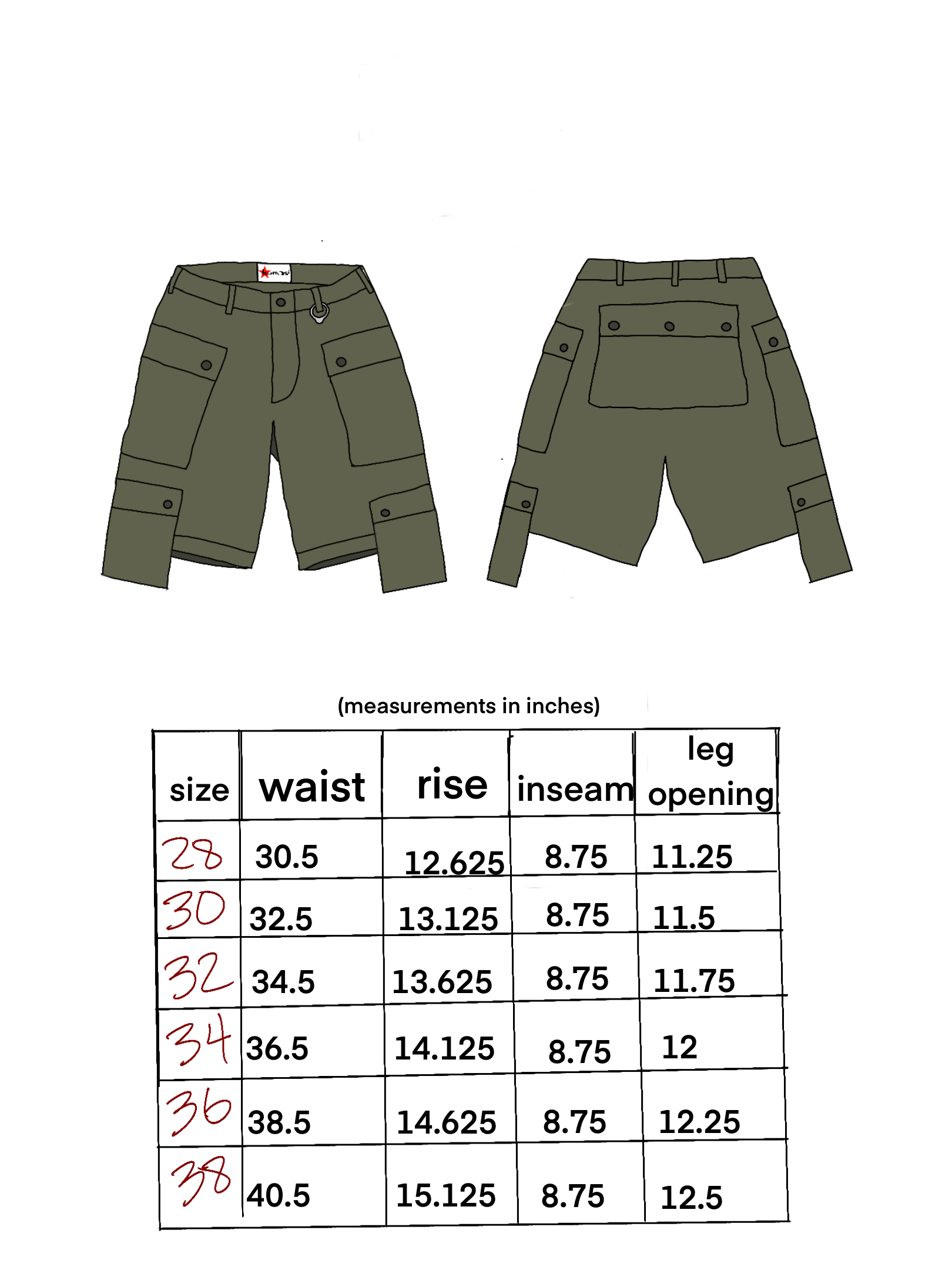 Kumasi Kill Klub "Beaucoup" Tactical Cargo Shorts ( Saturday Black)