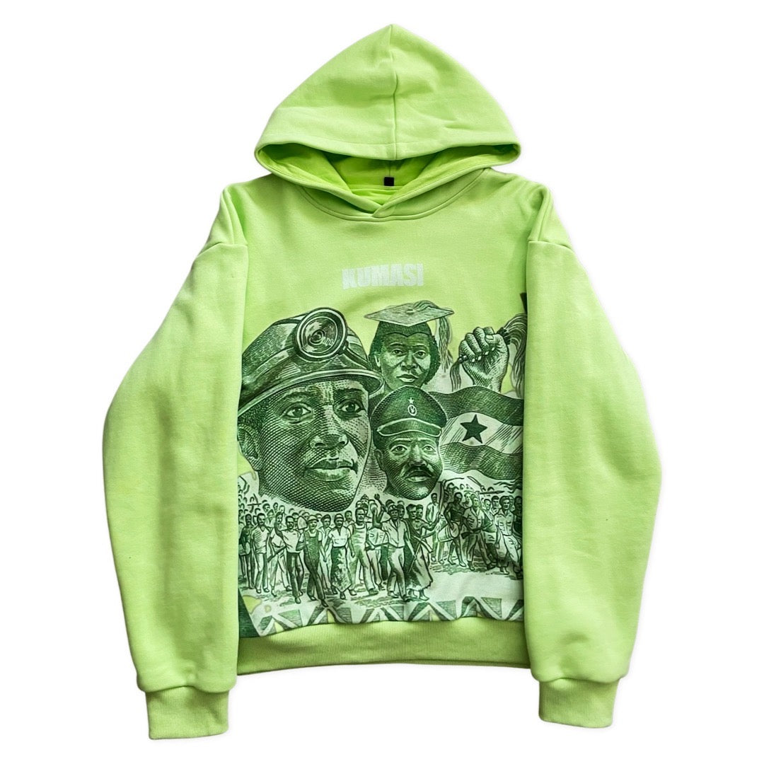 Kumasi Kill Klub "Cedi" Double-Layered Hoodie (Citrus Green)